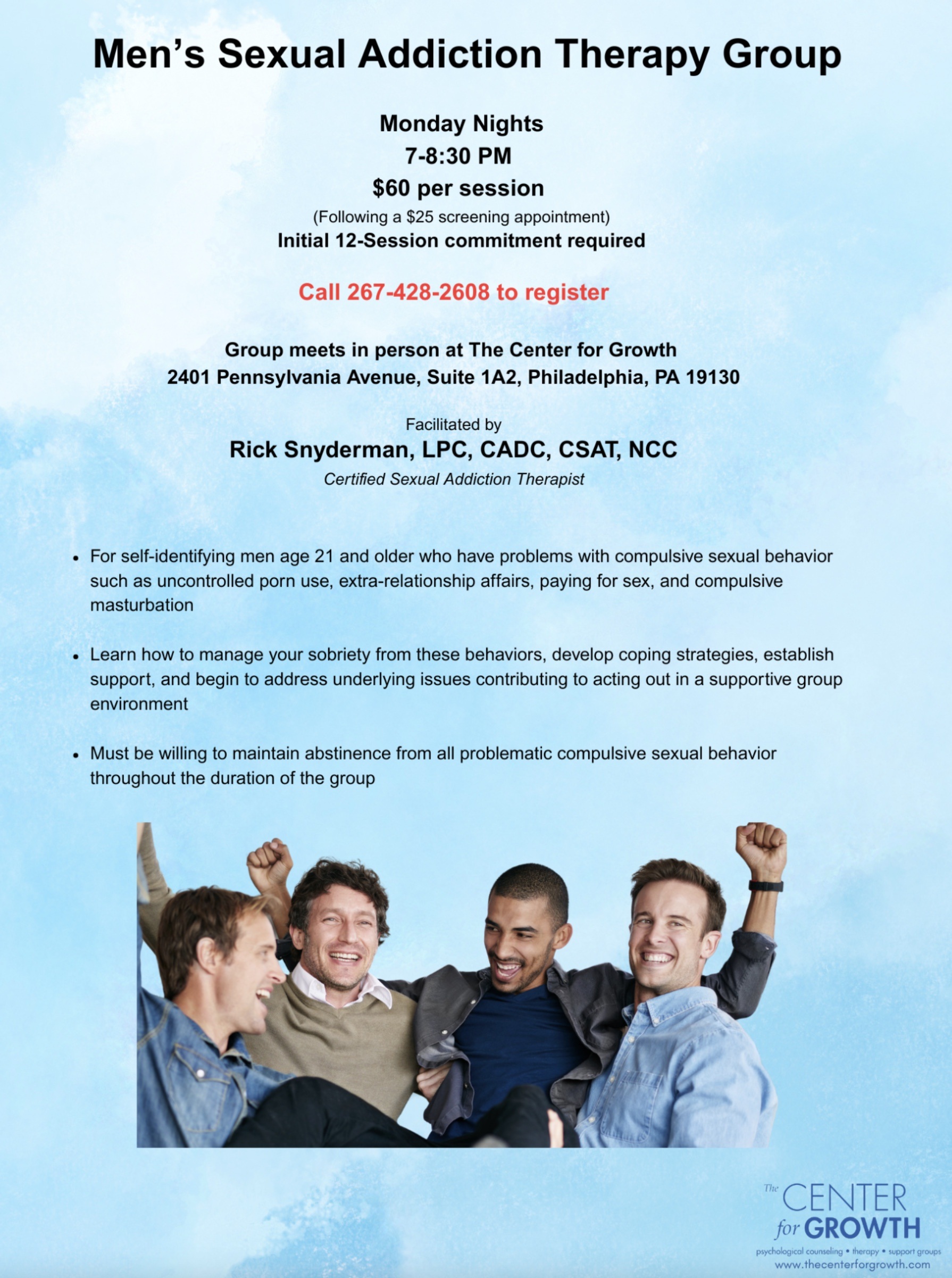 Men's Sexual Addiction Therapy Group